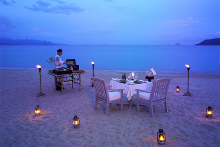 Dinner on beach