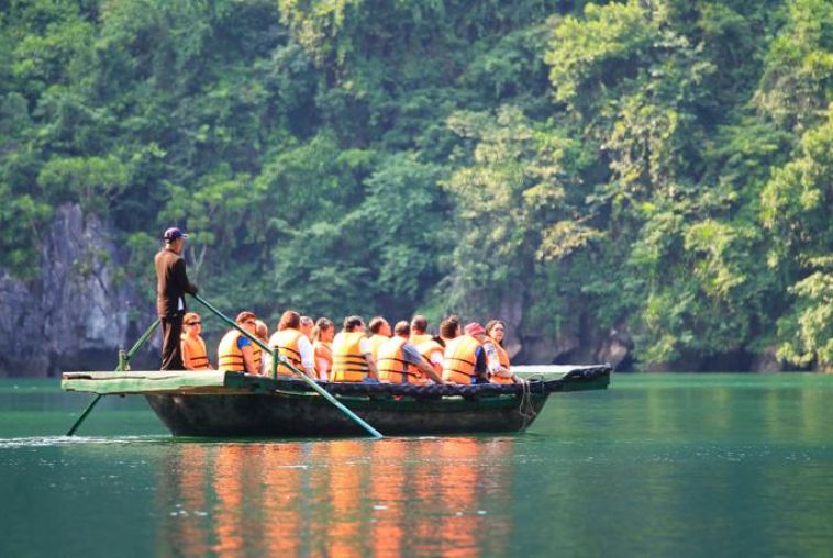 Bamboo boat trip